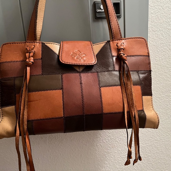 Patricia Nash Italian Leather PatchWork Tote HandBag Purse - Picture 2 of 12